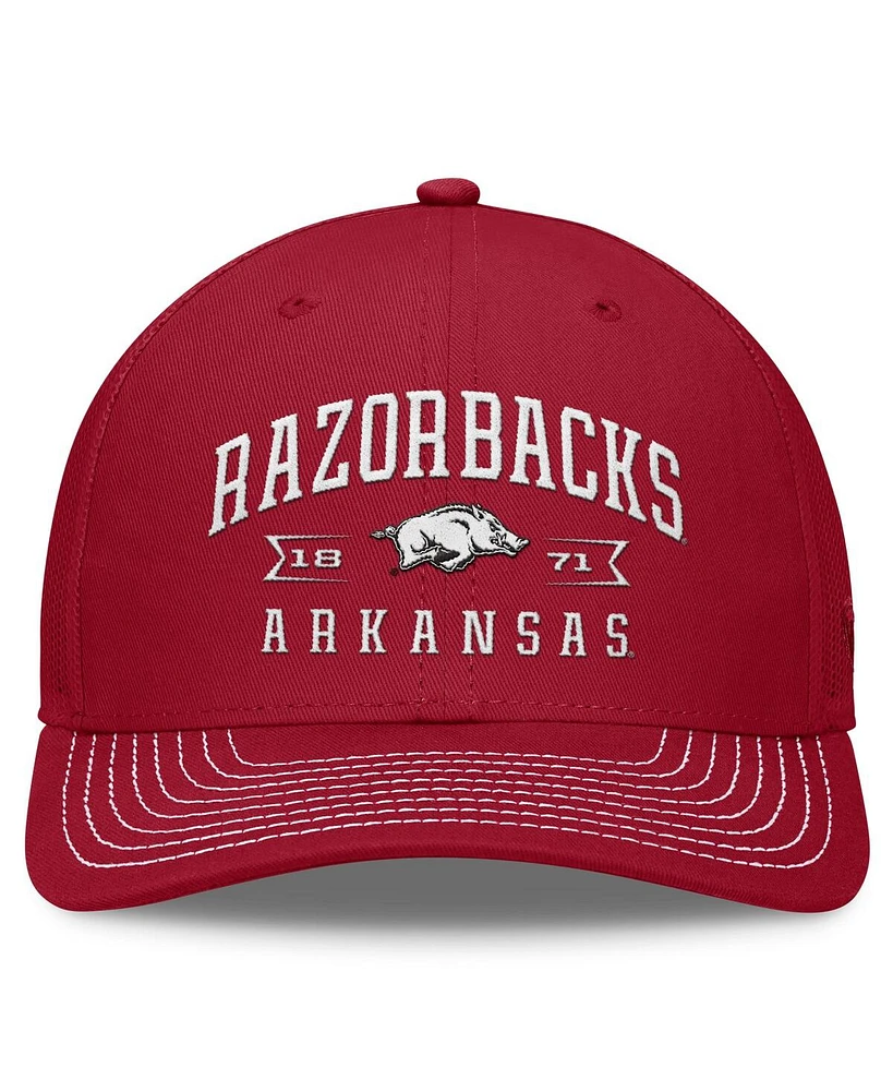 Top of the World Men's Cardinal Arkansas Razorbacks Carson Trucker Adjustable Hat