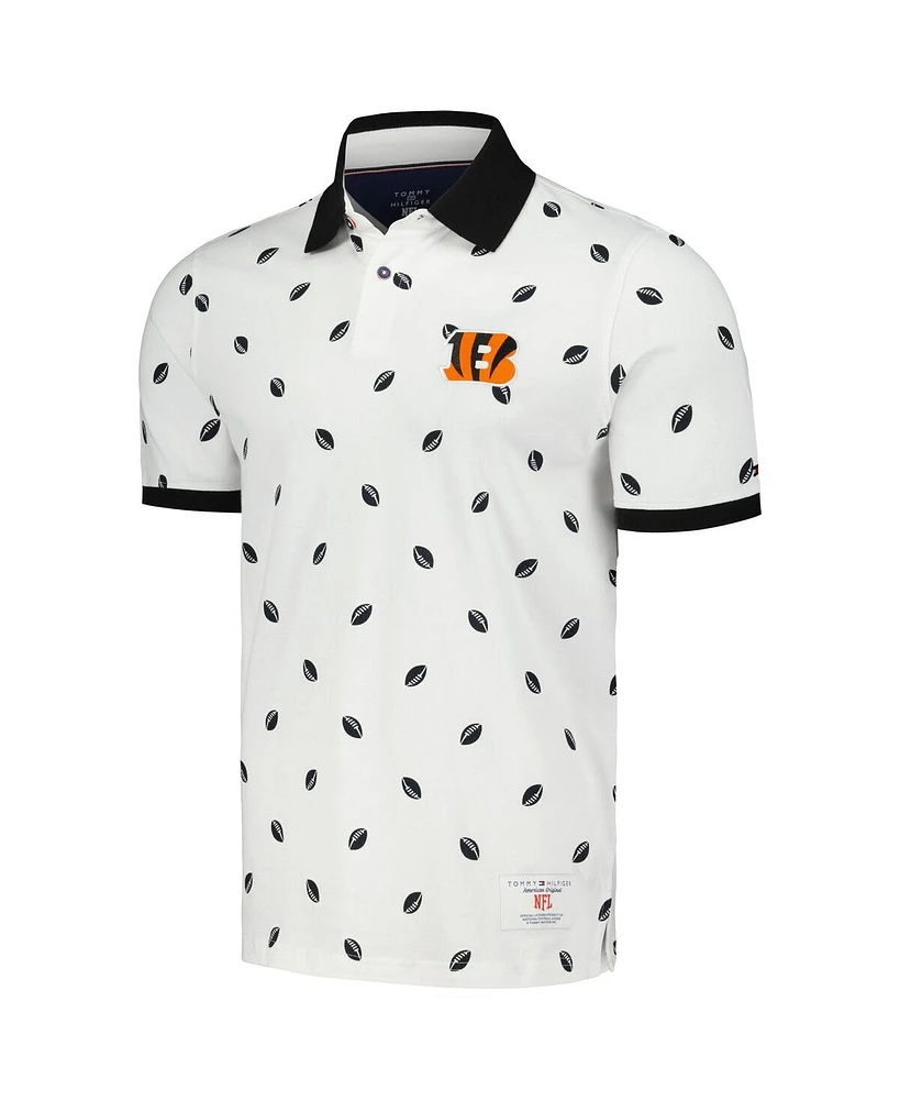 Tommy Hilfiger Men's White Cincinnati Bengals Bryce Polo