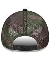 New Era Men's Black Austin Cindric Camo 9forty A-Frame Trucker Adjustable Hat