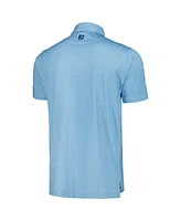 FootJoy Men's Light Blue The Players Scallop Shell Foulard Lisle ProDry Polo