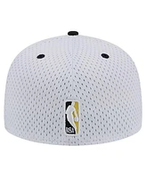 New Era Men's White/Black Utah Jazz Throwback 2Tone 59fifty Fitted Hat