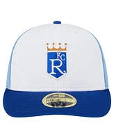 New Era Men's White Kansas City Royals 2024 Batting Practice Low Profile 59Fifty Fitted Hat