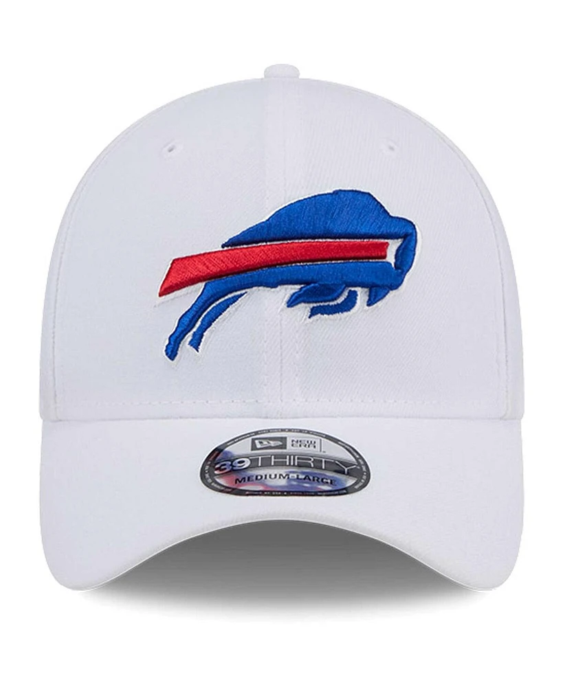 New Era Men's White Buffalo Bills Main 39Thirty Flex Hat