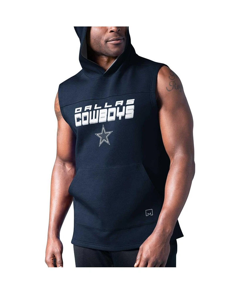 Msx by Michael Strahan Men's Navy Dallas Cowboys Captain Hoodie Tank Top