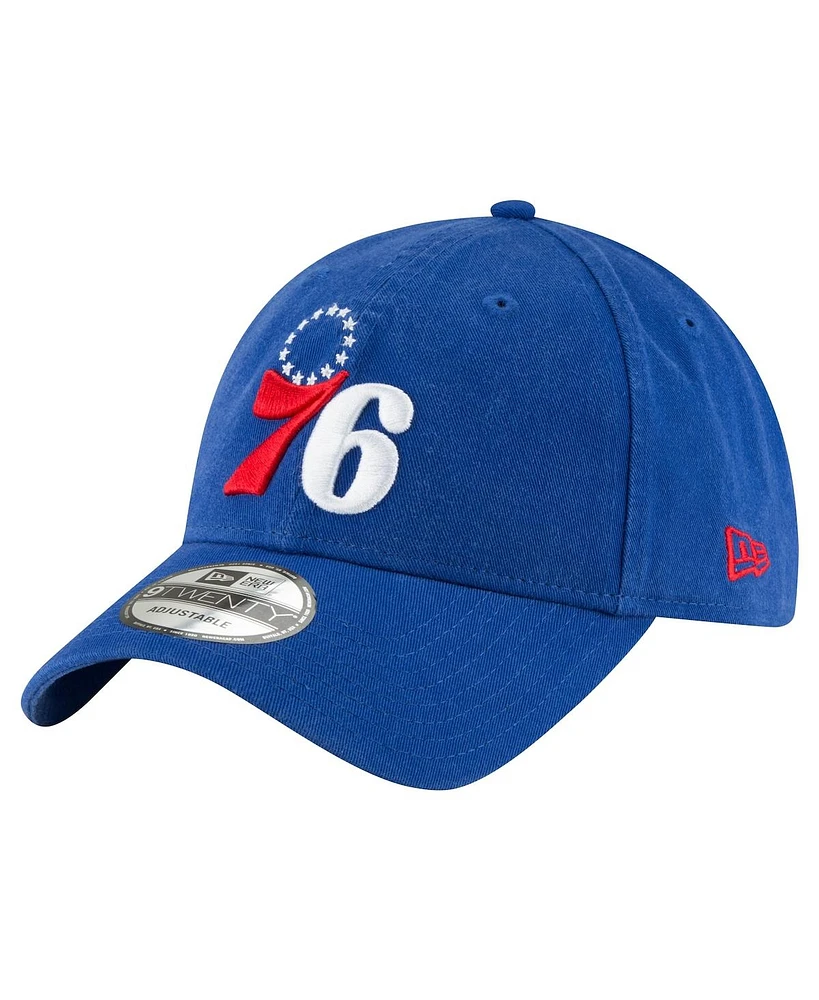 New Era Men's Royal Philadelphia 76ers Team 2.0 9Twenty Adjustable Hat