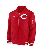 Nike Men's Red Cincinnati Reds Authentic Collection Full-Zip Bomber Jacket