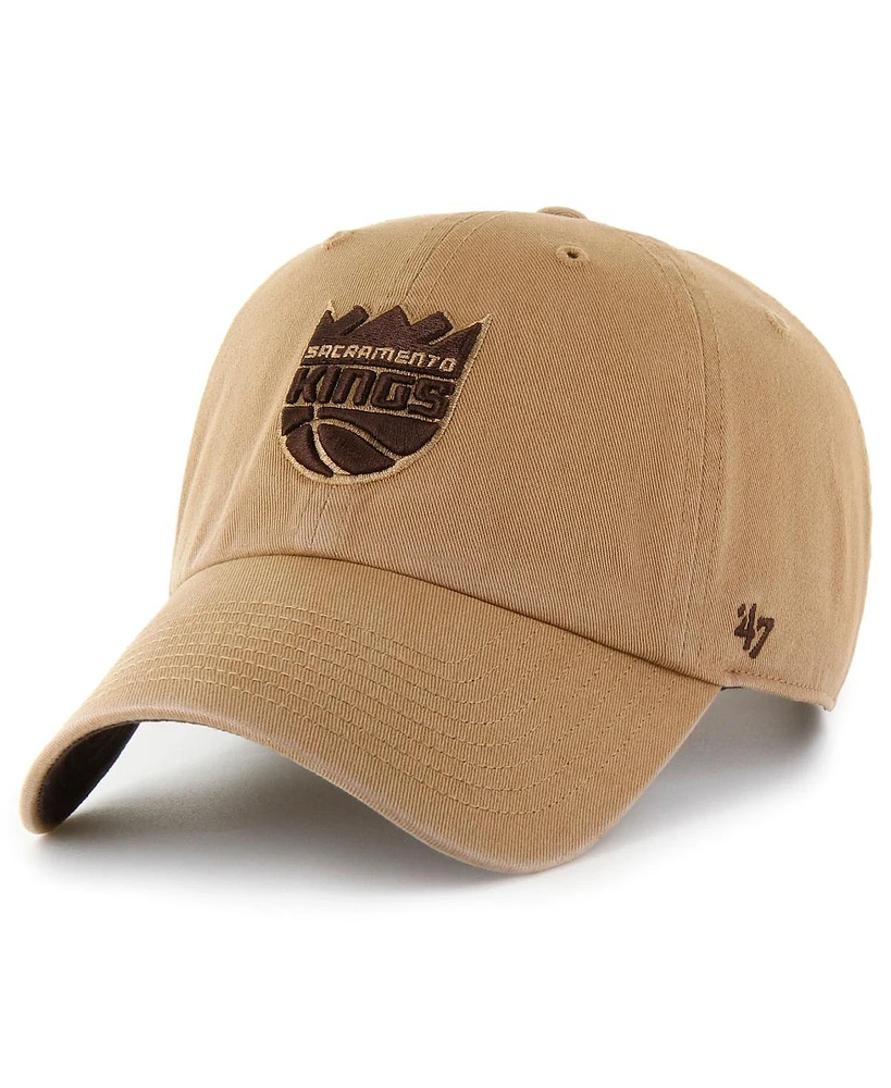47 Brand Men's Tan Sacramento Kings Ballpark Clean Up Adjustable Hat