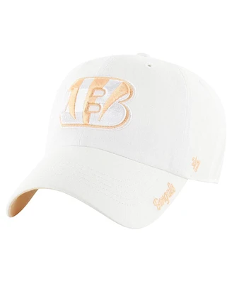 47 Women's White Cincinnati Bengals Ballpark Cheer Clean Up Adjustable Hat