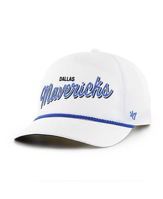 47 Brand Men's White Dallas Mavericks Fairway Hitch brrr Adjustable Hat