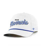 47 Brand Men's White Dallas Mavericks Fairway Hitch brrr Adjustable Hat
