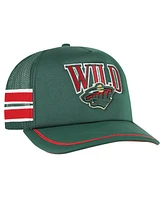 47 Brand Men's Green Minnesota Wild Sideband Stripes Trucker Snapback Hat