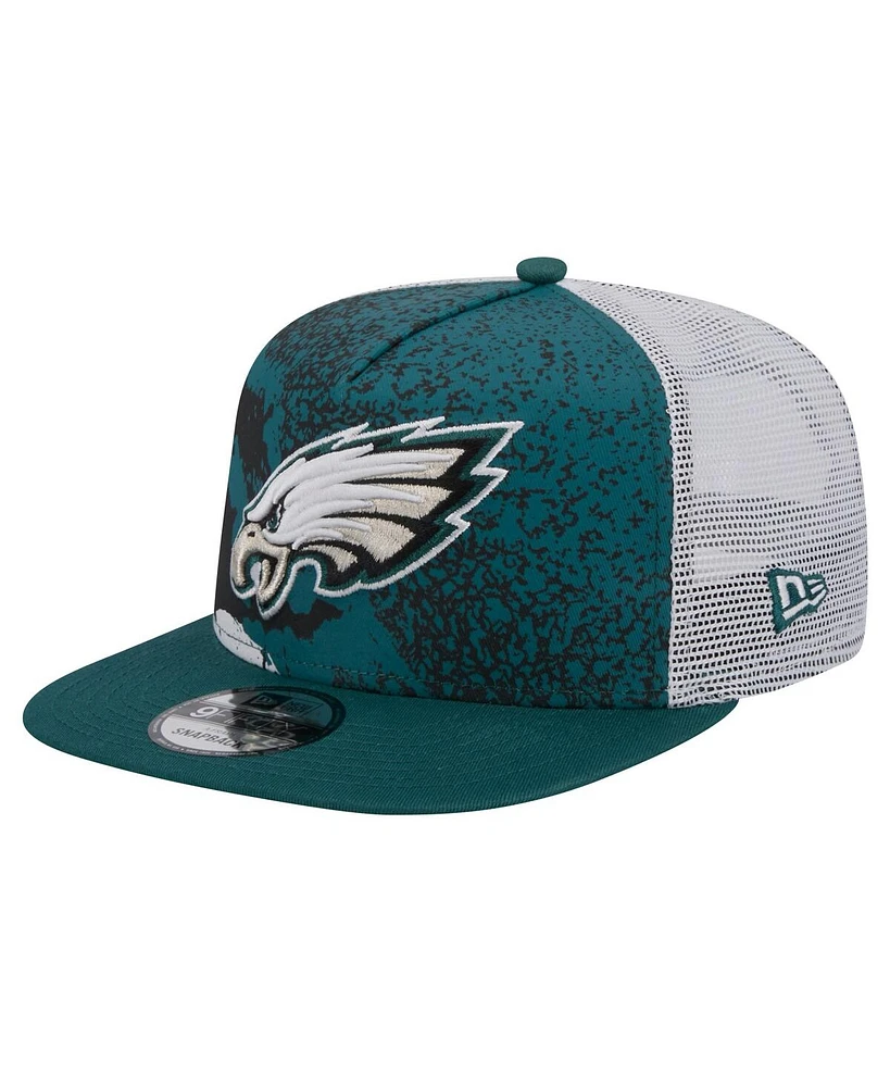 New Era Men's Midnight Green Philadelphia Eagles Court Sport 9Fifty Snapback Hat