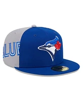 New Era Men's Royal/Gray Toronto Blue Jays Gameday Sideswipe 59Fifty Fitted Hat