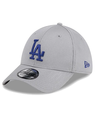 New Era Men's Gray Los Angeles Dodgers Active Pivot 39Thirty Flex Hat