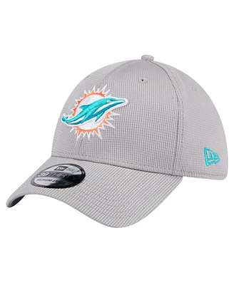 New Era Men's Gray Miami Dolphins Active 39Thirty Flex Hat