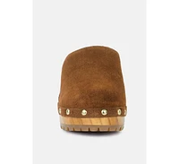 Rag & Co Tulley Womens Suede Clogs Mules