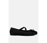 London Rag Arimer Criss Cross Strap Ballet Flats