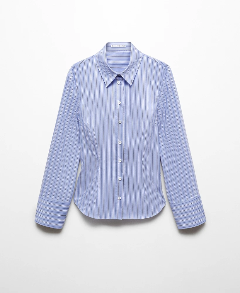 Mango Women's Striped Bow Blouse