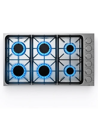 Slickblue Gas Cooktop with Powerful Burners and Abs Knobs