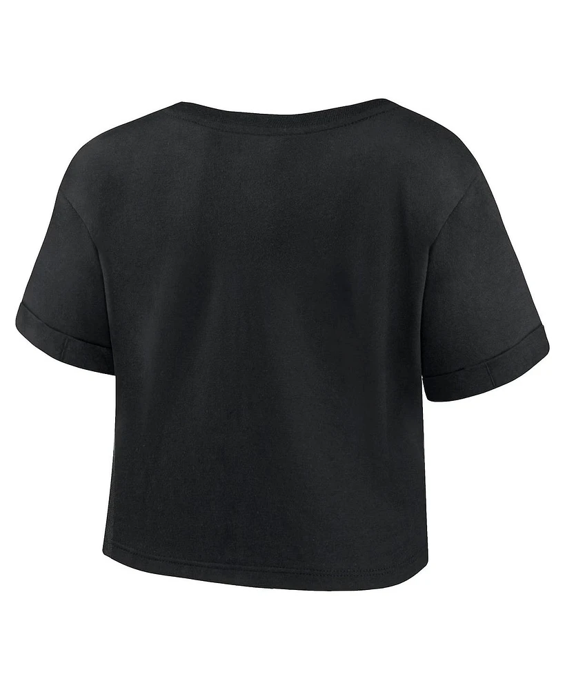 Fanatics Branded Women's Black Paris 2024 Summer Static Fashion Cropped T-Shirt