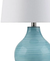 510 Design Blue Aqua Swirl Blown Glass Table Lamp