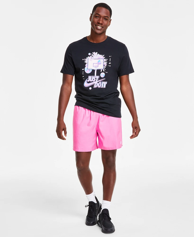 Nike Men's Relaxed-Fit Iridescent Basketball Graphic T-Shirt, Regular & Big Tall