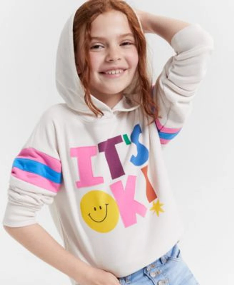 Epic Threads Little Big Girls Its Okay Graphic Hoodie Bloom Denim Skort Nia Lace Up Shoes Created For Macys