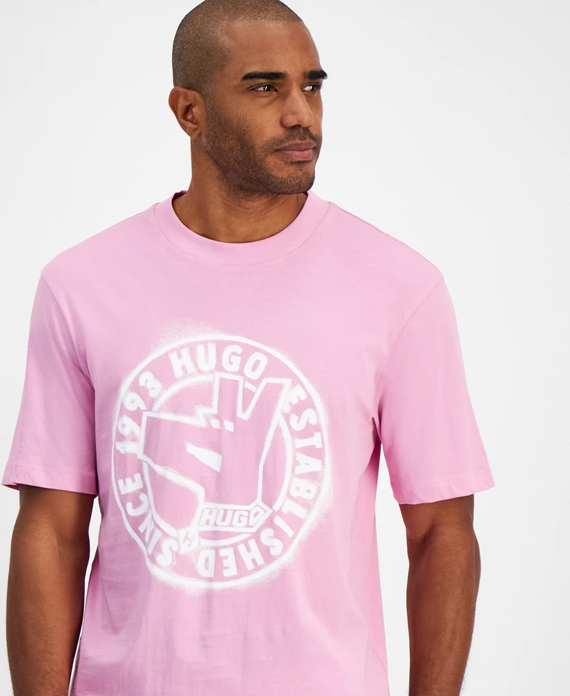 Hugo by Boss Men's Short Sleeve Crewneck Logo Graphic T-Shirt