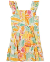 Rare Editions Little Girls Floral-Print Ruffled Dress