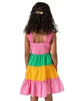 Rare Editions Little Girls Crochet Colorblocked Dress