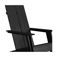 Piedmont Modern 2 Slat Back All-Weather Poly Resin Wood Adirondack Chair