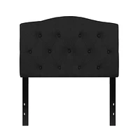 Arched Twin Button Tufted Upholstered Headboard