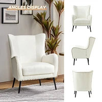 Halligan Upholstered Armchair with Nailhead Trims