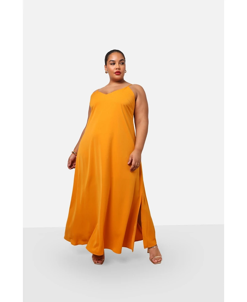 Rebdolls Women's Plus Iman Maxi Slip Dress