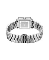 Jbw Women's Cristal Quartz Silver Stainless Steel Watch Set, 28mm