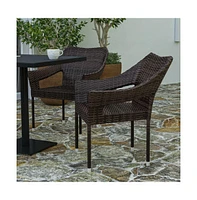 Eldon Weather Resistant Indoor/Outdoor Stacking Patio Dining Chair With Steel Frame And Pe Rattan