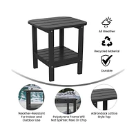 Nassau 2-Tier Adirondack Side Table, All-Weather Hdpe Indoor/Outdoor Accent Table