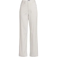 Lands' End Women's High Rise 5 Pocket Wide Leg Chino Pants