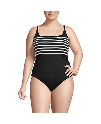 Lands' End Plus Square Neck Tankini Swimsuit Top