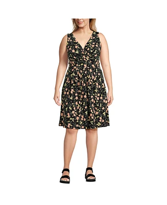 Lands' End Women's Plus Fit and Flare Dress