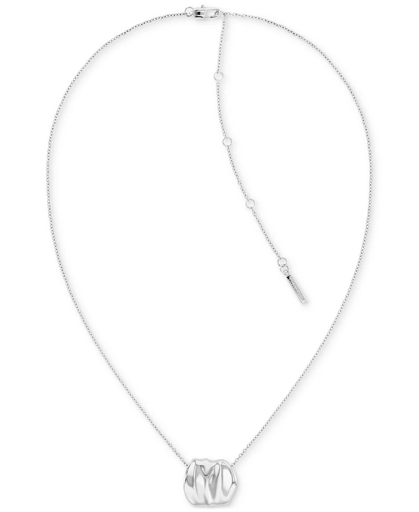 Calvin Klein Stainless Steel Structural Pendant Necklace, 20" + 2" extender