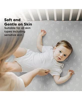 KeaBabies 2pk Soothe Fitted Crib Sheets Neutral, Organic Baby Sheets