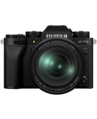 Fujifilm X-T5 Mirrorless Camera with Xf 16-80mm f/4.0 R Ois Wr Lens, Black