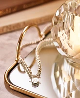 Lauren Ralph Lauren Gold-Tone Logo Beaded 17" Collar Necklace