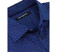 Karl Lagerfeld Men's Slim-Fit Flower-Dot Woven Shirt