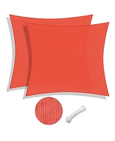 2 Pack 23x22 Ft 97% Uv Block Rectangle Sun Shade Sail Heavy Duty Canopy Outdoor