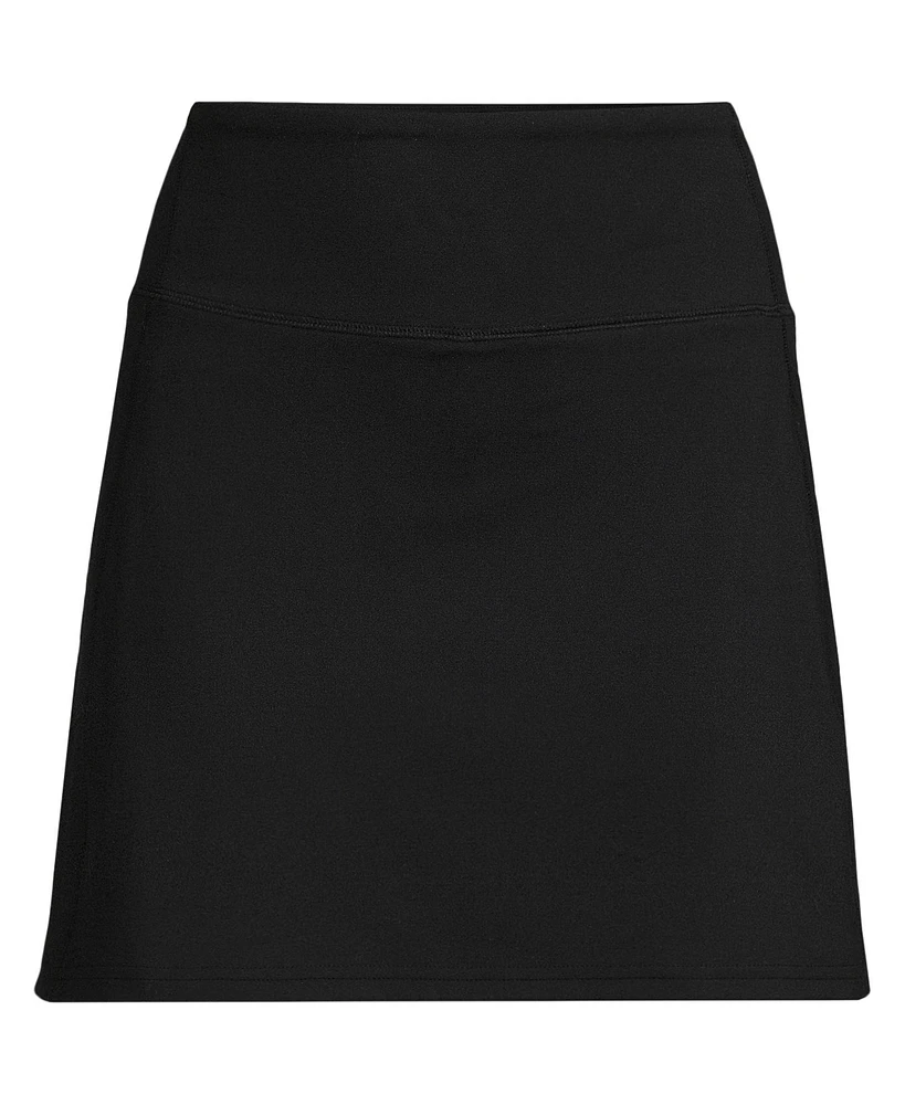 Lands' End Women's Active High Impact Rise Flat Front Skorts