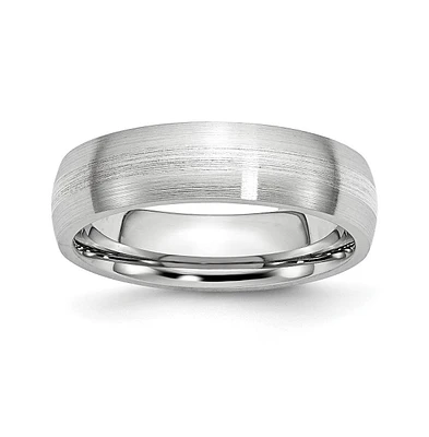 Chisel Cobalt Sterling Silver Inlay Satin Wedding Band Ring