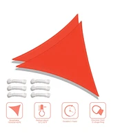 2 Pack Ft 97% Uv Block Triangle Sun Shade Sail Canopy Outdoor Pool Cover Net