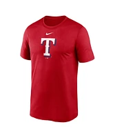 Nike Men's Red Texas Rangers Legend Fuse Large Logo Performance T-Shirt